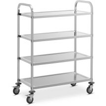 Royal Catering - Serving trolley Kitchen trolley Castors Stainless steel 4 levels 144 kg