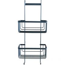 Bricoline - Serviteur de douche Noir 25x16x62 cm