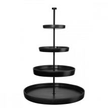 Serviteur 4 étagères H61cm Asa Noir Asymétrique