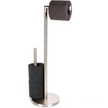 Gelco Design - Serviteur wc en inox Argent 25x18x65 cm