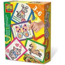 Creative - J'apprends a broder - Cartes préimprimées et perforées - Pour enfant de plus de 3 ans - SES