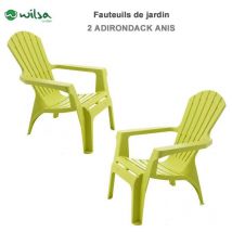 Sessel Adirondack Polypropylenharz Wilsa Garden Anis - 2 Sessel Adirondack