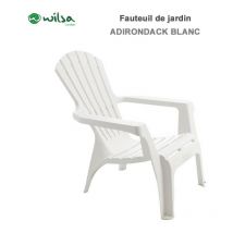Sessel Adirondack Polypropylenharz Wilsa Garden Weiß - 1 Sessel Adirondack