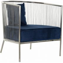 Stahl Sessel Polyester 66x69x70 Marineblau Polyester Material Multicolor -Farbfamilien -Sessel und Sessel Details