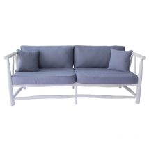 Concept-usine - Sessel für 3 Personen aus natürlichem Teakholz mit Kissen tika