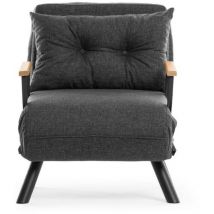 Sessel mit Stoffbezug und Metallfüßen, umwandelbar L67 cm – sando
