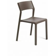 Stuhl "Nardi Trill Bistrot" stapelbar Outdoor Bar Restaurant Polypropylen Fiberglas "Made in Italy" -Taubengrau / Packung mit 2 Stücke