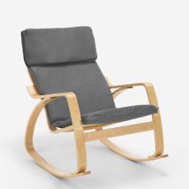 Sessel Schaukelstuhl Im Ergonomischen Skandinavischen Design Aalborg - Grau