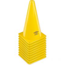 Set 10 Coni per Allenamento Agilità Calcio Calcetto Agility Coordinazione Giallo