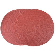 Ferm - Set 10 Fogli Abrasivi diversa grana. G60, G100 e G150. Diametro ø 150mm. Per levigatrice BGM1022