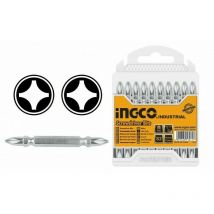 Set 10 pz bit PH2 magnetico Ingco 65 mm. per elettroutensili trapano avvitatore