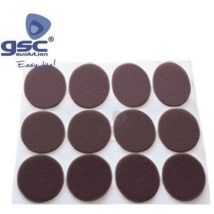 Set 12 feutres adhésifs ronds Ø20mm Marron GSC 003802758