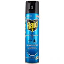 Raid - set 12 mosche e zanzare spray insetticida. antizanzare e antimosche. azione rapida. 400 ml