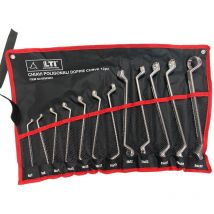 Set 12pz chiavi poligonali 6-32mm chiave doppia curva Cr-V