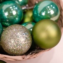 Set 16 bolas navidad verde menta 5 cm