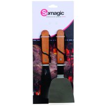 Set De 2 Spatules Barbecue Somagic Acier Inox & Bois