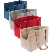 Grigio - Set 2 Borse Trasporto Per Cani Modello Essential Small E Medium