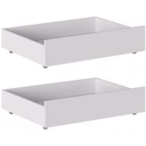 Set 2 cassettoni sottoletto 100.5x68 cm bianco opaco - Graz