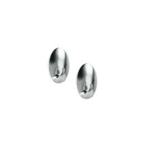 Set 2 ganci abs adesivi cromati