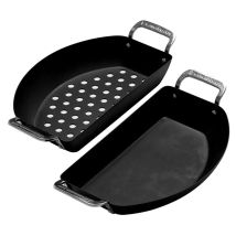 Set 2 Plats Demi-lune Pour Kamado Joe