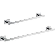 Set 2 portasalviette di Gedy linea Atena cromato