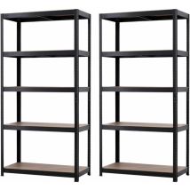Set 2 Scaffali Metallici Neri