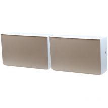 Set 2 Scarpiere In Propilene 51 X 17 X H39 Cm Componibili Impilabili Tortora