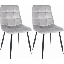 Set 2 sedie da pranzo Tilde grigio Velluto