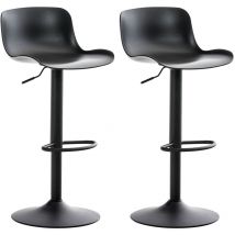 Set 2 Sgabelli Bar Almada In Polipropilene nero