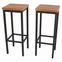 Yelloo - Set 2 sgabelli Bar Marrone Noce Mod. firenze roma