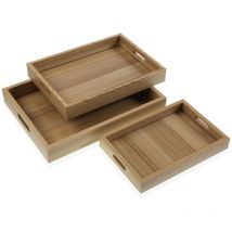 Set 3 Bandejas Mdf Dark