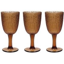 NON - Set 3 Bernsteinglaskelche 250 Cc Bernsteinglas
