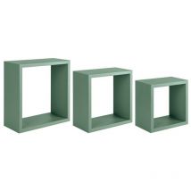 Set 3 cubi mensole parete verde acqua scaffale salotto soggiorno camera Incubo