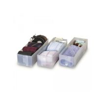 Set 3 divisori in plastica per cassetti – 10 x 33 x 8 cm – 3 pezzi – Domo Pak