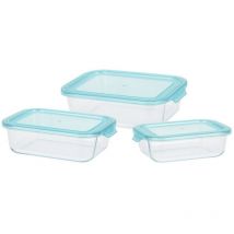 Set 3 fiambreras cristal tamaños varios