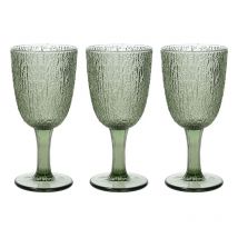 NON - Set 3 Grüne Glaskelche 250 Cc Davor Line