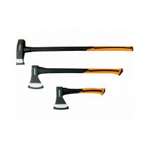 Hachettes bois acier forgé - FUXTEC FX-AX3 - set hachette 36cm + hache 69cm + hache de fendage 91cm