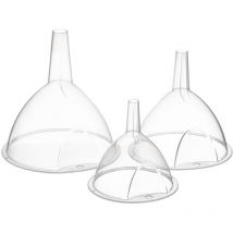 Set 3 imbuto di plastica trasparente.