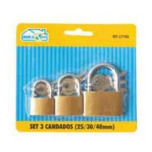 Set 3 lucchetti 253040 mm Offerta esclusiva