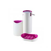 Set 3 pezzi accessori da appoggio serie Idol Dispenser Porta sapone e Bicchiere