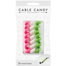 Dmail - Cable Candy - Supporto Per Cavi E Gestione Cavi - Small Snake Mix - Rosa, Bianco, Verde