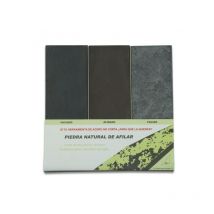 Garnero Arredamenti - Set 3 Pierres Naturelles a Pedra Das Meigas Grain 700g Vide 1200g Refine & 4000g Poli 15x5x2 Cm Pierre Naturelle 21209