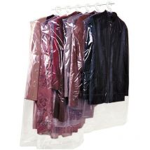 Protenrop - Set 3 sacos guarda ropa transparentes 66x150 cm en polipropileno - transparente