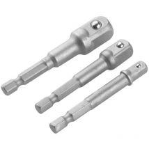 Set 3 pz adattatore attacco esagonale per chiavi a bussola con innesti - 77864T