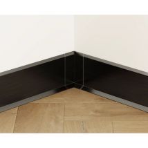 Set 4 angoli interni fli componibili per battiscopa 6cm x 3cm x 3cm - nero satinato