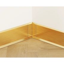 Set 4 angoli interni fli componibili per battiscopa 6cm x 3cm x 3cm - oro satinato