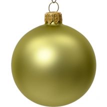 Pallina de Navidad de vidrio opaco color pistacho ø 8cm