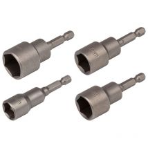 Set chiavi a bussole magnetiche trapano esagonali 4pz 13-15-17-19mm