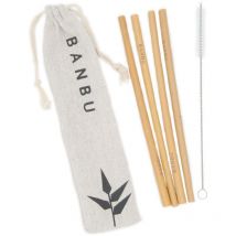 Set 6 Pajitas de Bambú Reutilizables Banbu