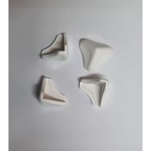Set 4 paraspigoli pvc bianco per tavoli e sedia protezione bambini baby